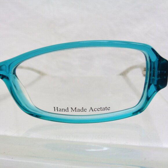 MARC BY MARC JACOBS eyeglasses Rectangle Turquoise Gray & White NWT - Picture 3 of 9